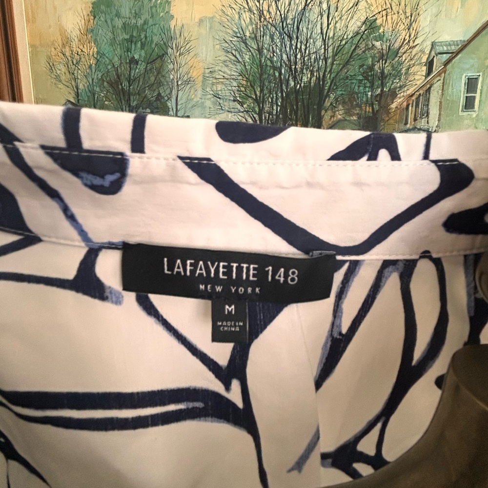 Lafayette 148 New York White Button Down Tunic